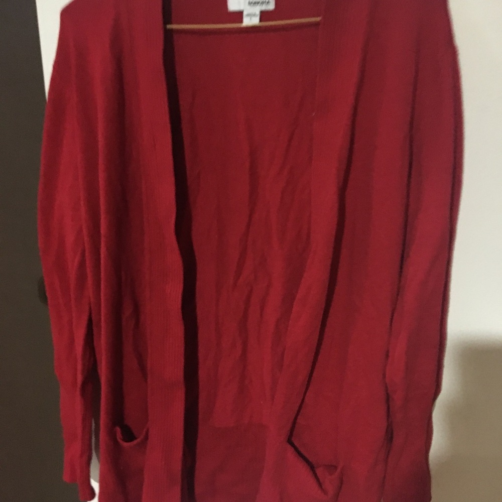 Red cardigan!